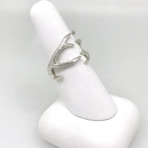 NWT 925 sterling silver antler ring handmade by me - Picture 7 of 9
